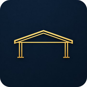 Carport roof line icon