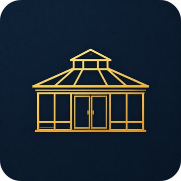 Conservatory roof line icon