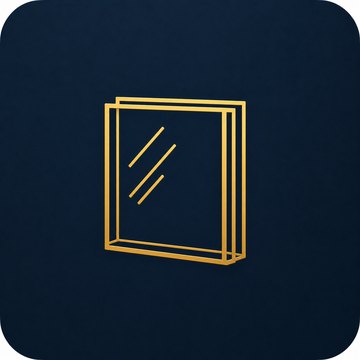 Glass pane line icon