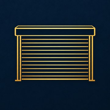 Roller garage door line icon